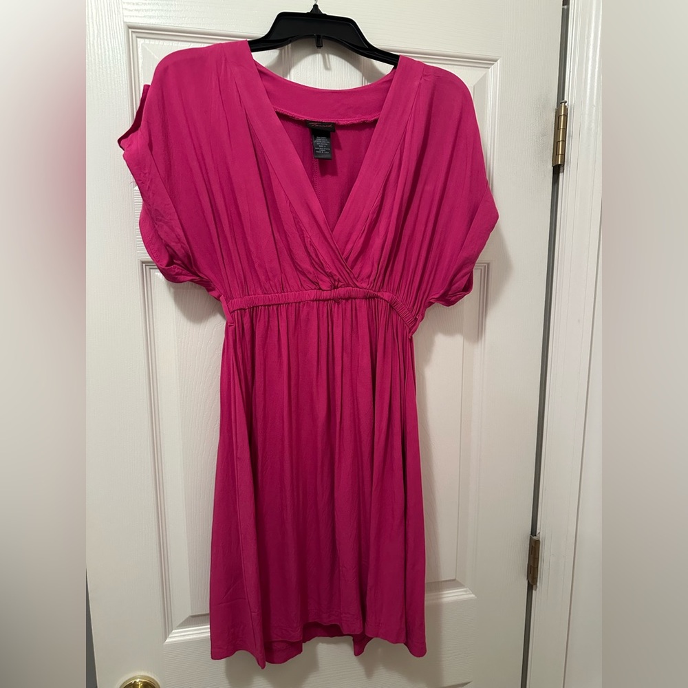 Torrid Pink V-Neck Wrap Dress - size 0